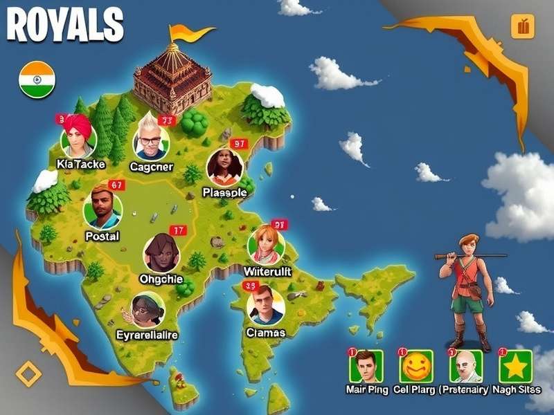 Dharbandora Battle Royale gameplay screenshot showing Indian-themed map